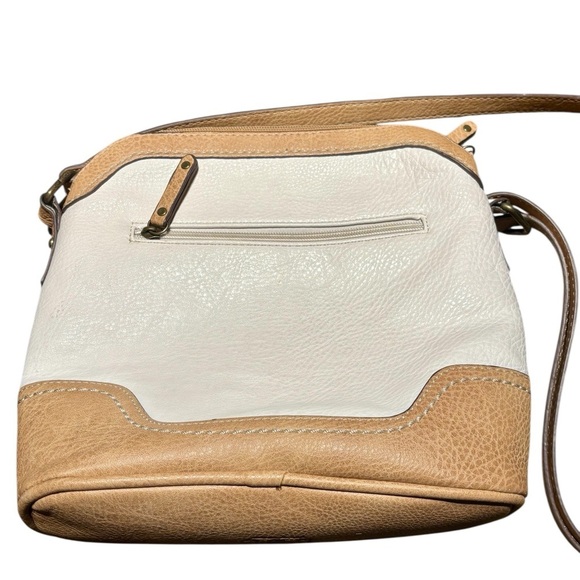 BOC Crossbody Purse Western Boho Woven Faux Leather Saddle Bag Neutral Beige Tan - Picture 2 of 7